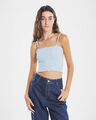 Crop Top Azul Rey Smock,CRUDO